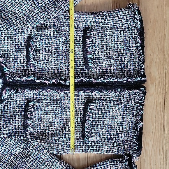 EUC J. Crew Lady Jacket in Multicolor Metallic Tweed with Braided Trim - Picture 6 of 10